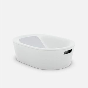 Lalo White Baby Bath Tub with Gray Accents